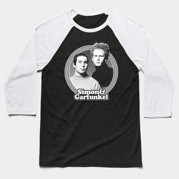 Simon & Garfunkel /// Retro Fan Art Design Baseball T-Shirt by DankFutura